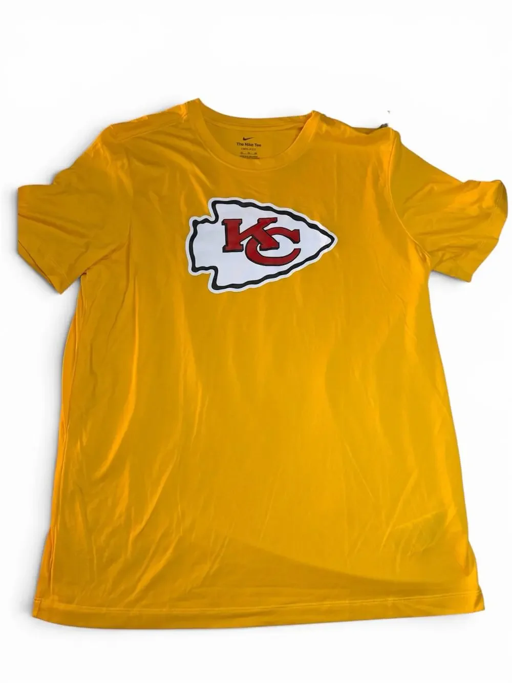 Nike Men’s Kansas City Chiefs Dri-Fit Logo Essential T-Shirt Yellow